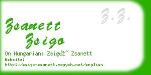 zsanett zsigo business card